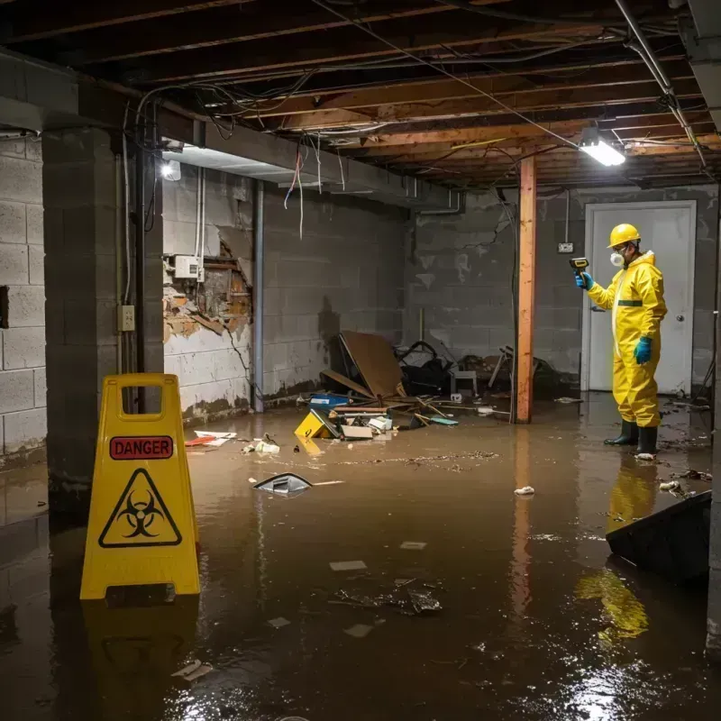 Flooded Basement Electrical Hazard in Melody Hill, IN Property